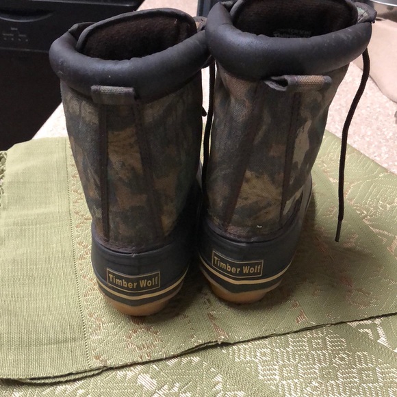 WATER PROF BOOTS # 3697 LACE UP BROWN CAMO BROWN - Picture 2 of 7